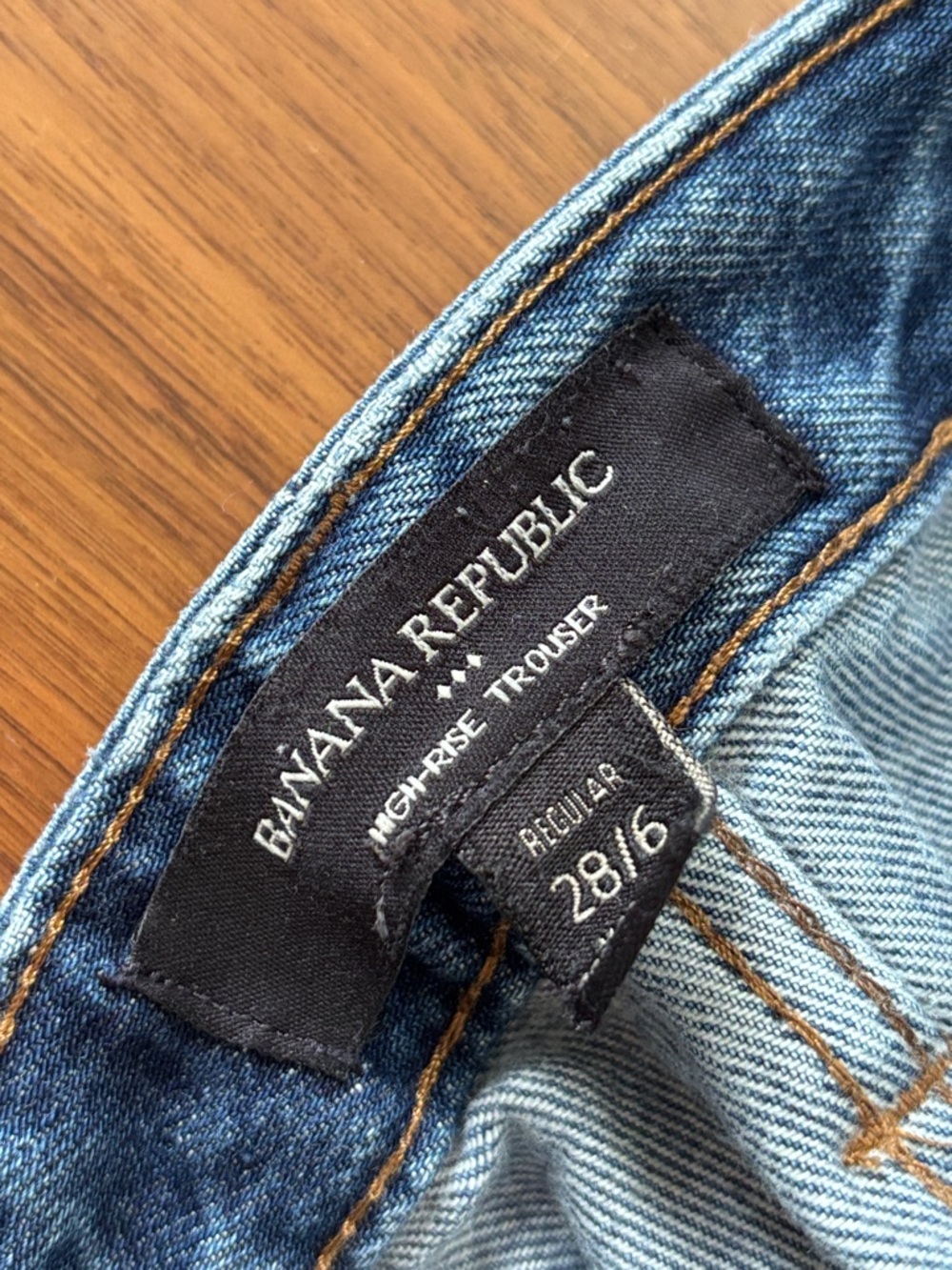 BANANA REPUBLIC HIGH RISE TROUSER JEANS - Picture 8 of 12